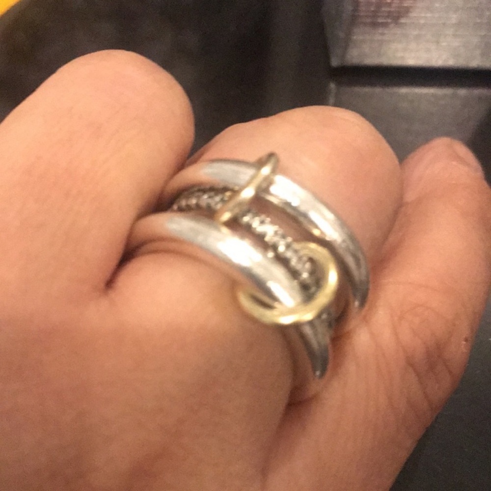 SPINELLI KILCOLLIN LIBRA NOIR UNISEX RING.
